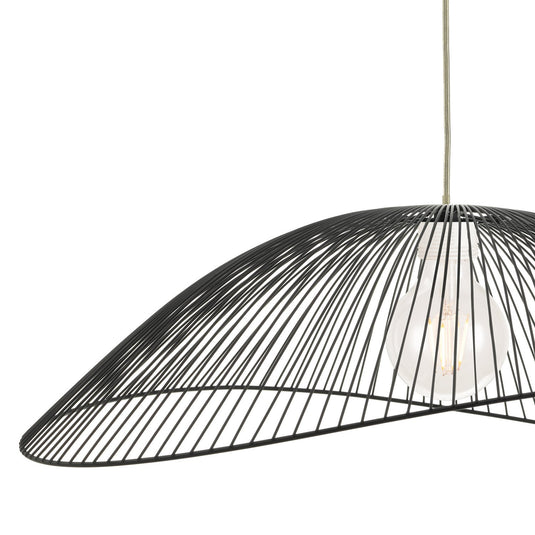 Dar Lighting ONZ1722 Onza Wire Easy Fit Pendant Shades Black TWIN PACK - 23800