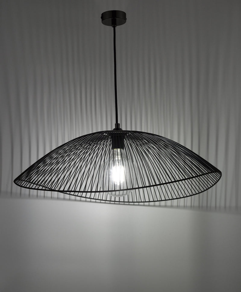 Load image into Gallery viewer, Dar Lighting ONZ1722 Onza Wire Easy Fit Pendant Shades Black TWIN PACK - 23800
