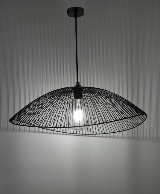 Dar Lighting ONZ1722 Onza Wire Easy Fit Pendant Shades Black TWIN PACK - 23800