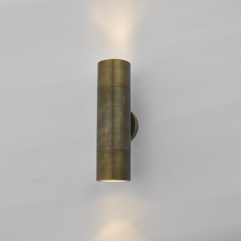 Load image into Gallery viewer, Dar Lighting ORT3275 Ortega Outdoor Up &amp; Down Wall Light IP65 Natural Brass - 25529
