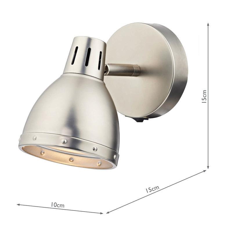 Load image into Gallery viewer, Dar Lighting OSA0761 Osaka Single Spot Antique Chrome - 16940
