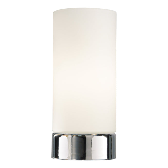 Dar Lighting OWE4050 Owen Round Opal Glass Touch Table Lamp - 12992