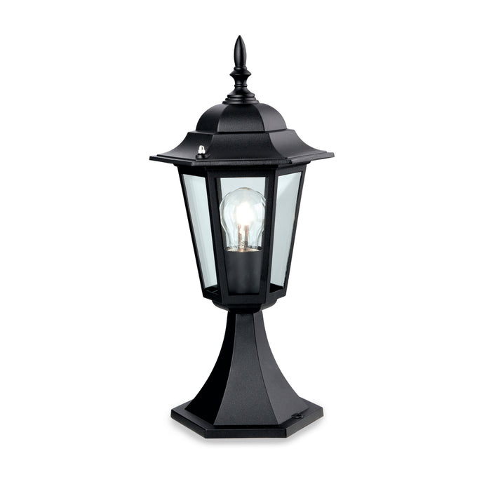 Firstlight P103BK 6 Panel 1 Light Black Post Light