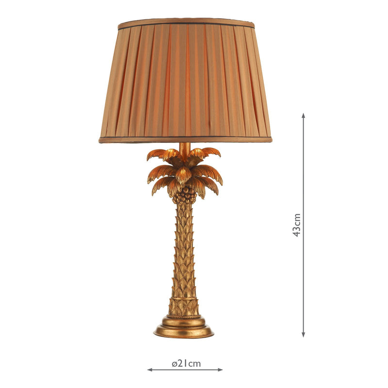 Load image into Gallery viewer, Dar Lighting PAL4235-X Palm Table Lamp Gold Base Only - 35304
