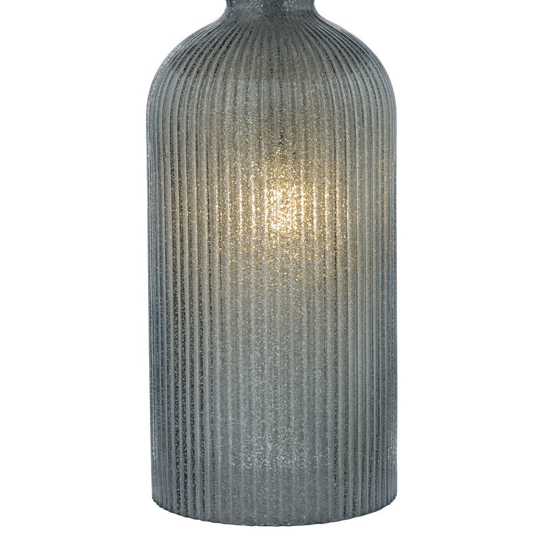 Load image into Gallery viewer, Dar Lighting PAM4239 Pamplona Table Lamp Grey C/W Grey Faux Silk Shade - 23184
