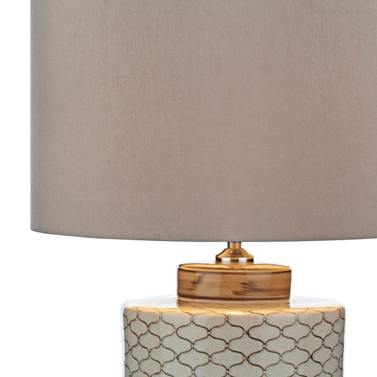 Dar Lighting PAX4233 Paxton Table Lamp Cream Brown Base Only - 35306
