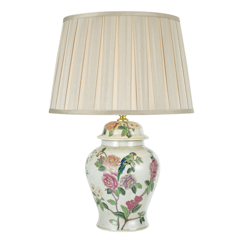 Load image into Gallery viewer, Dar Lighting PEO4255 Peony Porcelain Table Lamp Base Hand Finished Floral Motif - 21804
