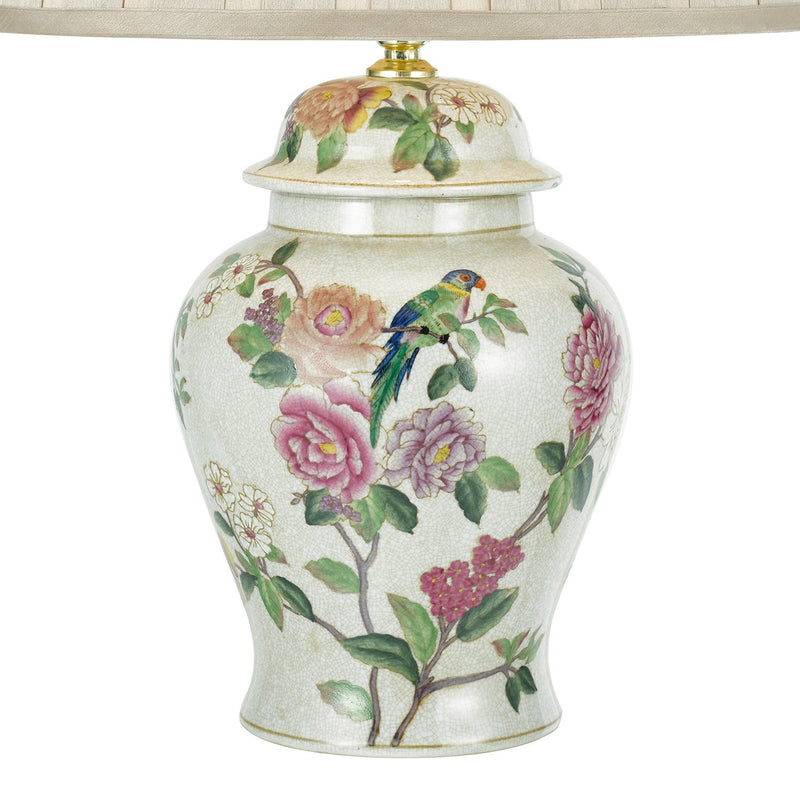 Load image into Gallery viewer, Dar Lighting PEO4255 Peony Porcelain Table Lamp Base Hand Finished Floral Motif - 21804
