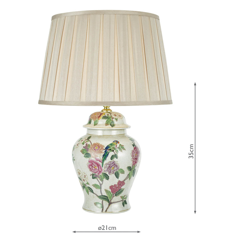 Load image into Gallery viewer, Dar Lighting PEO4255 Peony Porcelain Table Lamp Base Hand Finished Floral Motif - 21804
