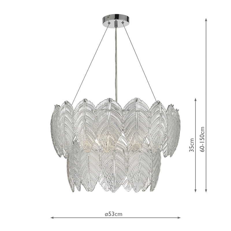 Load image into Gallery viewer, Dar Lighting PHI0308 Phillipa 3 Light Pendant Clear Glass And Polished Chrome - 35308
