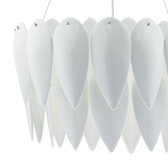 Dar Lighting PHI032 Phillipa 3 Light Pendant White Ceramic - 35309