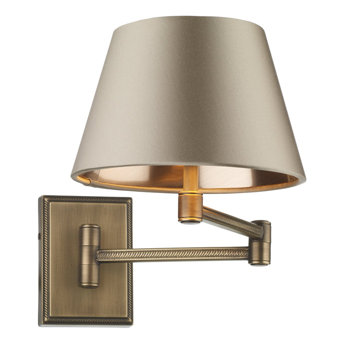 David Hunt Lighting PIM0775 PIMLICO Wall light in antique brass with swivel arm