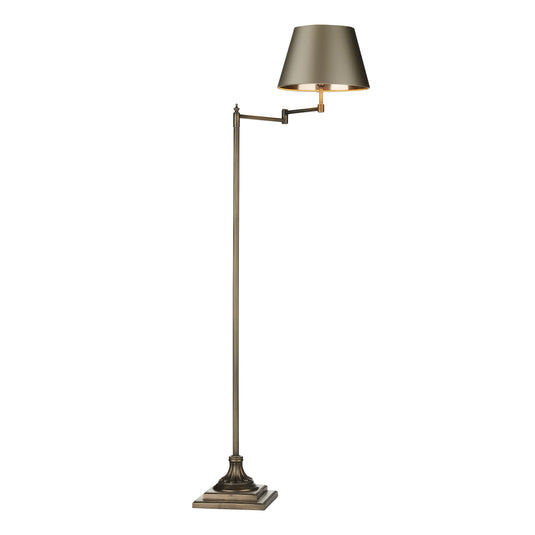 David Hunt Lighting PIM4975R PIMLICO Floor lamp in antique brass with swivel arm right DHL