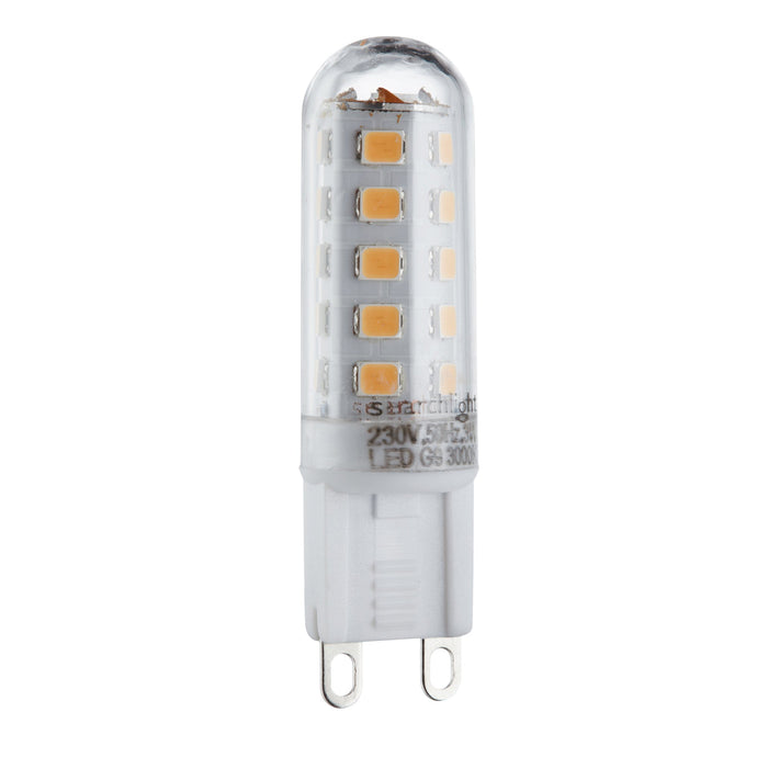 Searchlight PL1912WW Pack 10 LED Lamps Dimmable, G9 LED Bulb - 3W, 300 Lumens, Warm White - 31727
