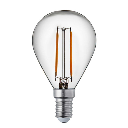 Searchlight PL3014-4WW LED Lamps Pack X 10 - Dimmable E14 LED Filament Golf Ball - 4.5W, 400Lm, Warm Wht 2700K - 31737
