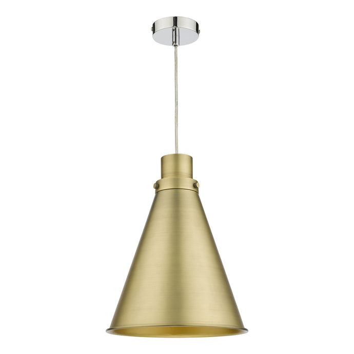 Dar Lighting POT8642 Potter Easy Fit Pendant Aged Brass - 37180