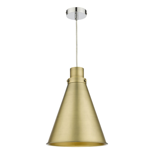 Dar Lighting POT8642 Potter Easy Fit Pendant Aged Brass - 37180