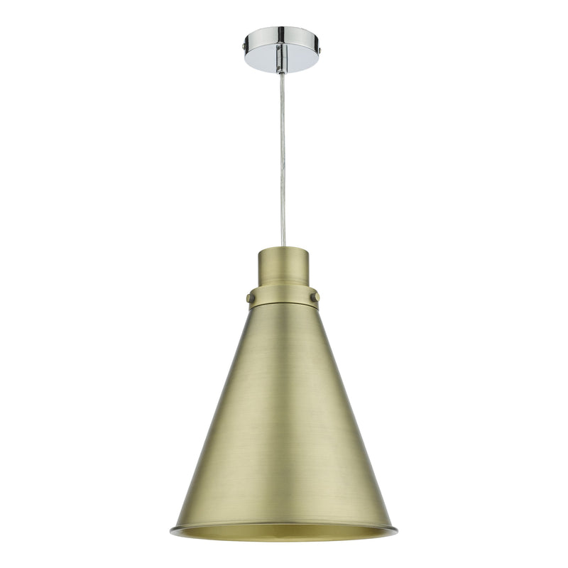 Load image into Gallery viewer, Dar Lighting POT8642 Potter Easy Fit Pendant Aged Brass - 37180
