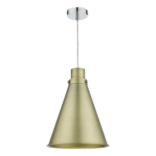 Dar Lighting POT8642 Potter Easy Fit Pendant Aged Brass - 37180