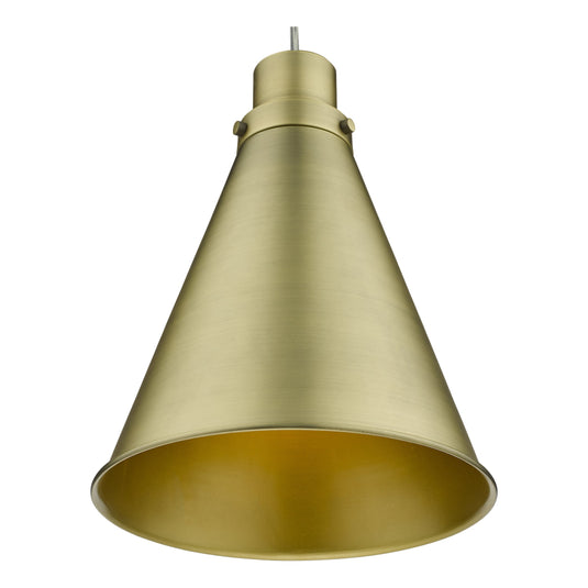 Dar Lighting POT8642 Potter Easy Fit Pendant Aged Brass - 37180