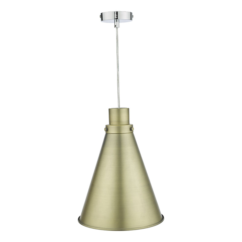 Load image into Gallery viewer, Dar Lighting POT8642 Potter Easy Fit Pendant Aged Brass - 37180
