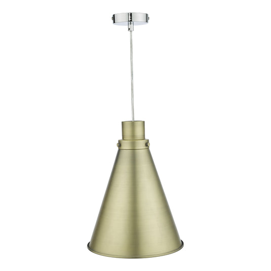 Dar Lighting POT8642 Potter Easy Fit Pendant Aged Brass - 37180
