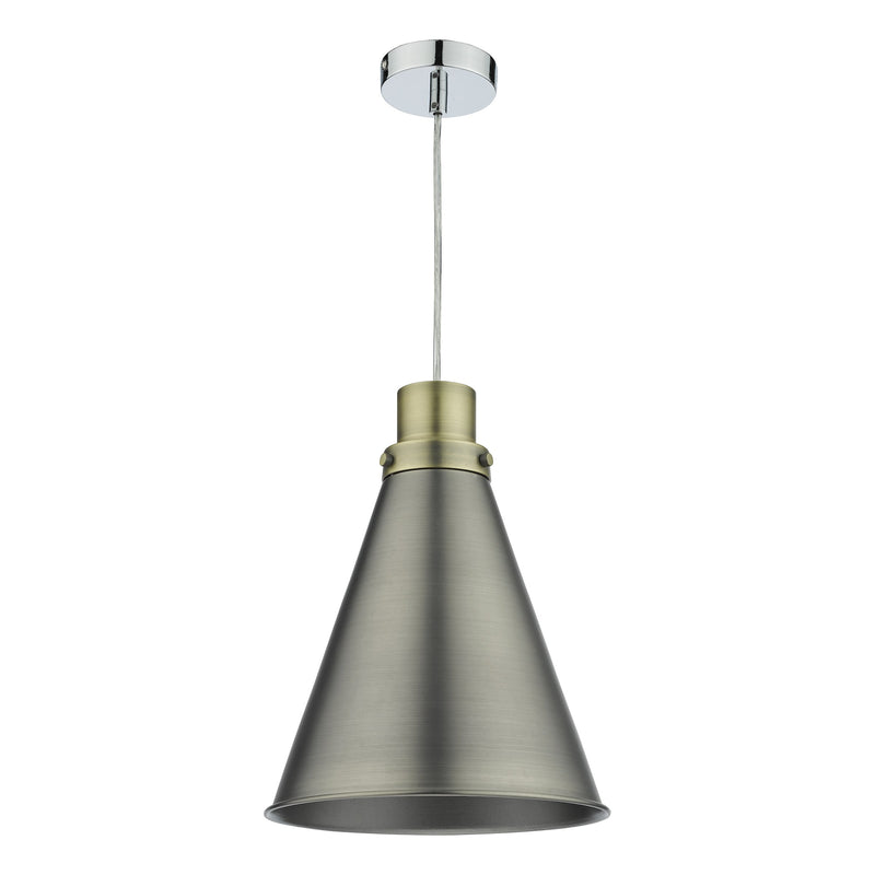 Load image into Gallery viewer, Dar Lighting POT8661 Potter Easy Fit Pendant Antique Chrome - 37181
