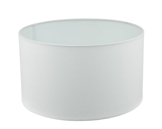 Dar Lighting PYR142 Pyramid White Linen Drum Shade 35cm - 35315