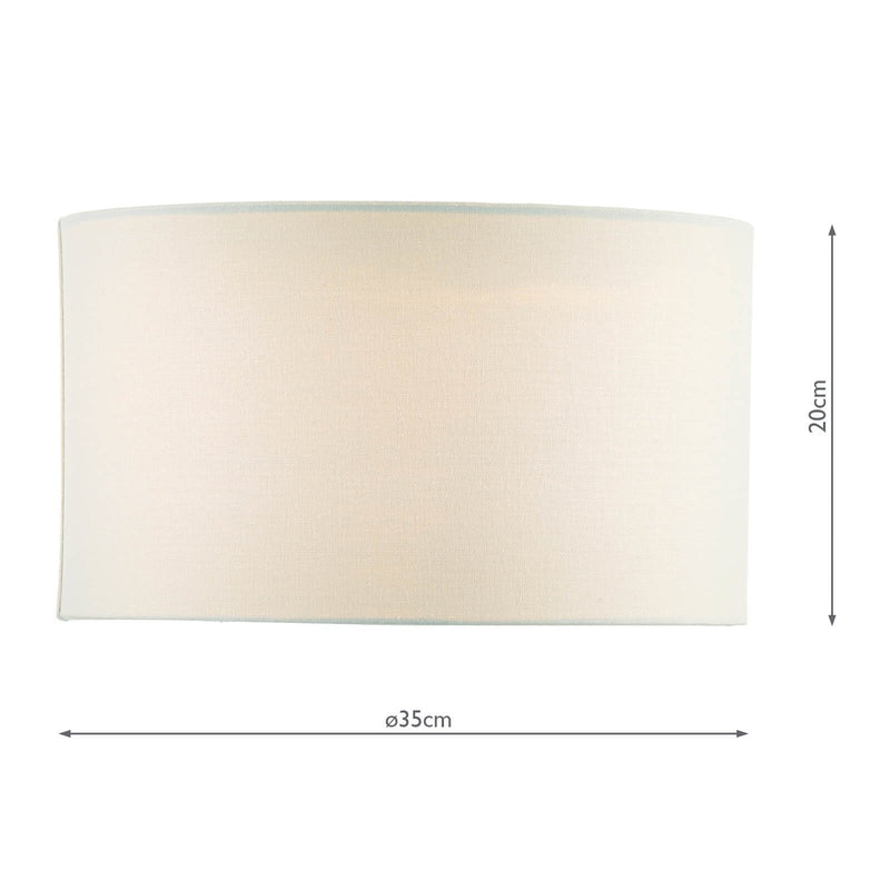 Load image into Gallery viewer, Dar Lighting PYR142 Pyramid White Linen Drum Shade 35cm - 35315
