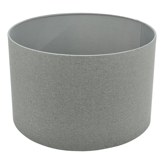 Dar Lighting PYR1839 Pyramid Grey Linen Drum Shade 46cm - 37001