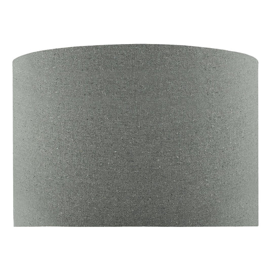 Dar Lighting PYR1839 Pyramid Grey Linen Drum Shade 46cm - 37001