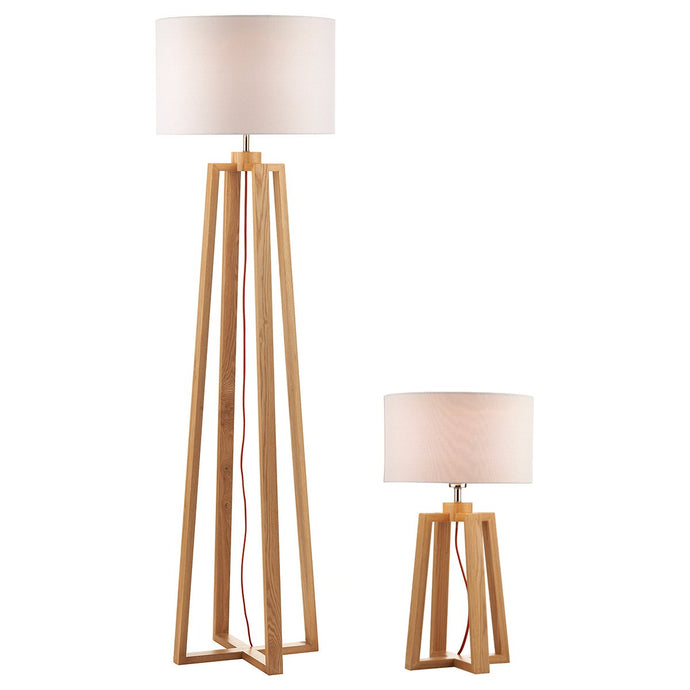 Dar Lighting PYR4943 Pyramid Table & Floor Twin Pack Comes With Shades - 18413