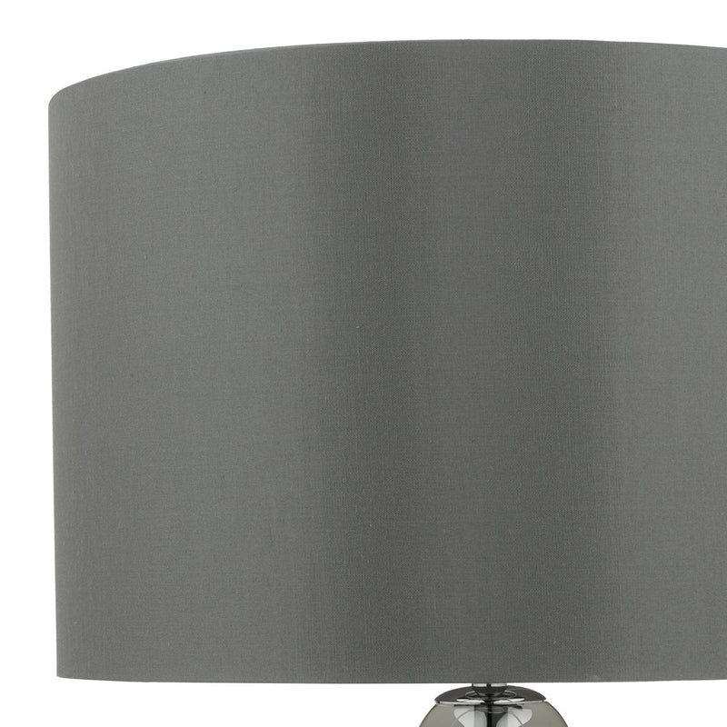 Load image into Gallery viewer, Dar Lighting QUI4210 Quinn Table Lamp Smoked Glass With Shade - 21850
