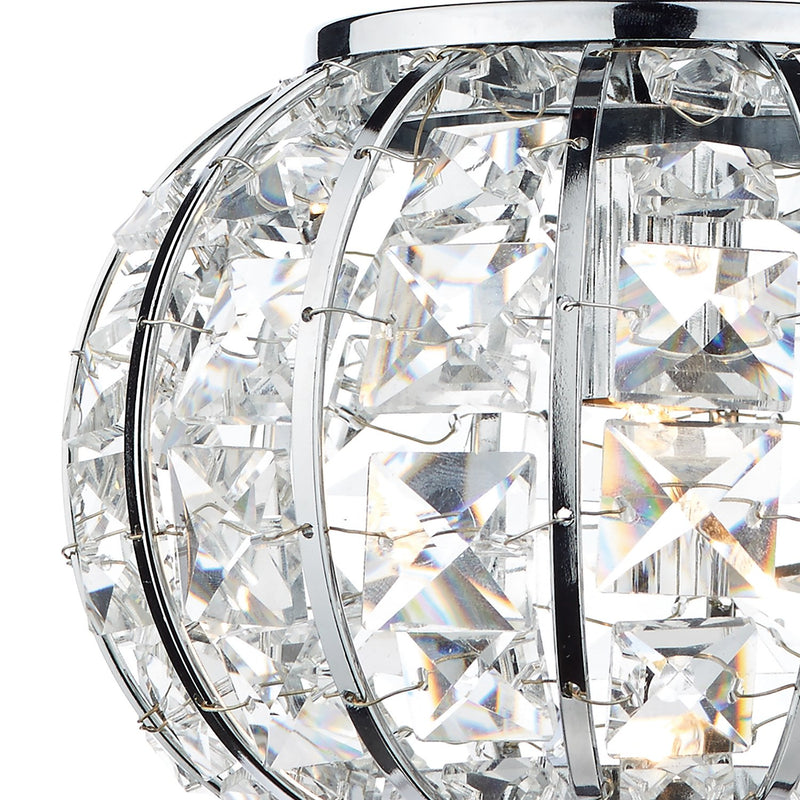 Load image into Gallery viewer, Dar Lighting RAE0150 Rae 1 Light Pendant Polished Chrome/ Clear - 19537
