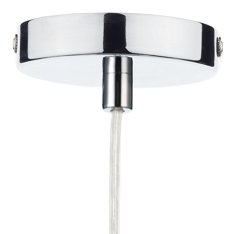 Load image into Gallery viewer, Dar Lighting RAE0150 Rae 1 Light Pendant Polished Chrome/ Clear - 19537
