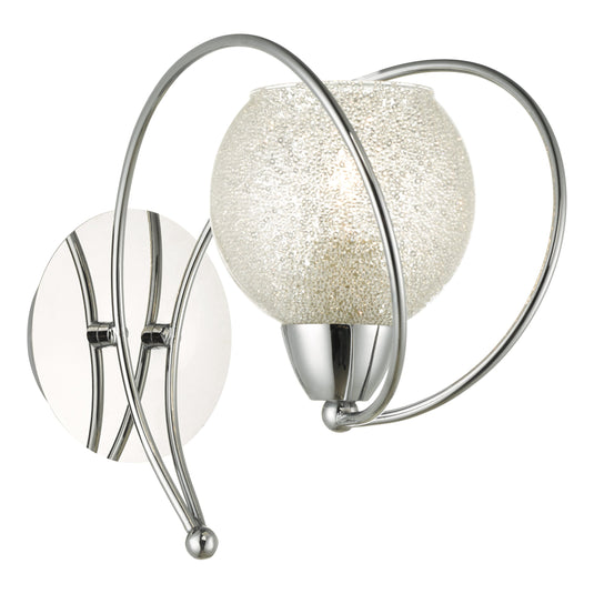 Dar Lighting RAF0750 Rafferty Single Wall Bracket Polished Chrome - 21853