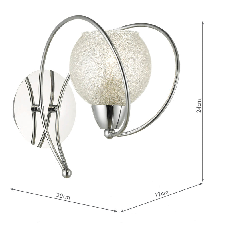 Load image into Gallery viewer, Dar Lighting RAF0750 Rafferty Single Wall Bracket Polished Chrome - 21853
