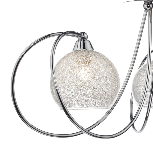 Dar Lighting RAF5350 Rafferty 3 Light Semi Flush Polished Chrome - 21852