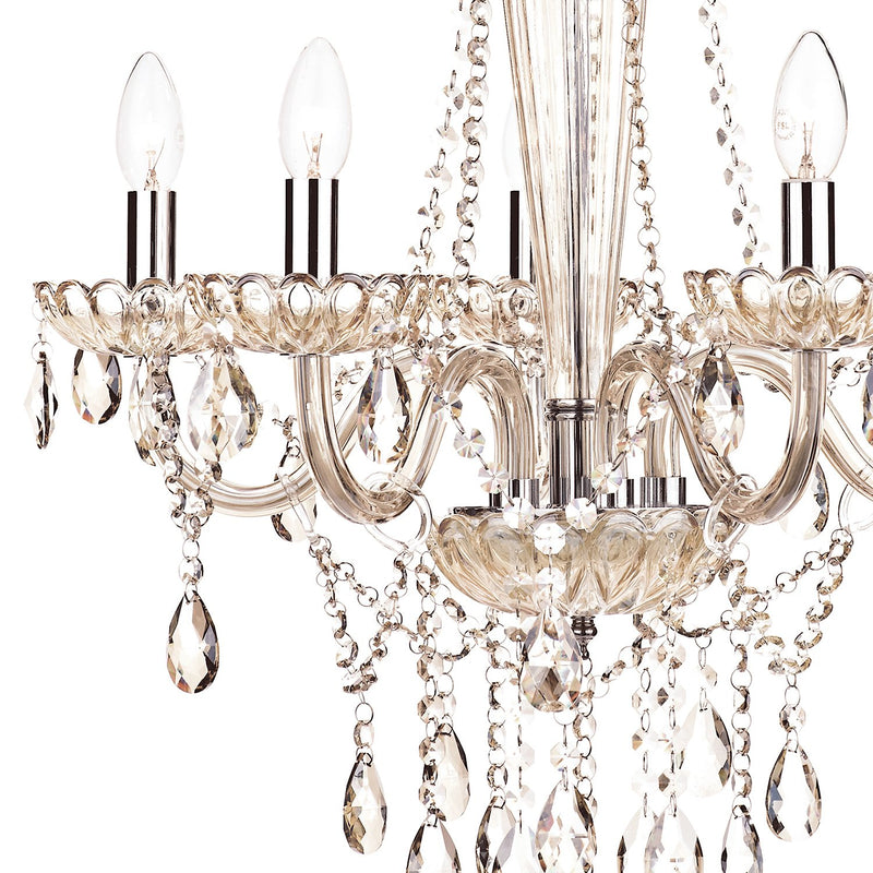 Load image into Gallery viewer, Dar Lighting RAP0506 Raphael 5 Light Chandelier Champagne Crystal - 35322
