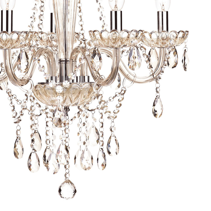 Load image into Gallery viewer, Dar Lighting RAP0506 Raphael 5 Light Chandelier Champagne Crystal - 35322
