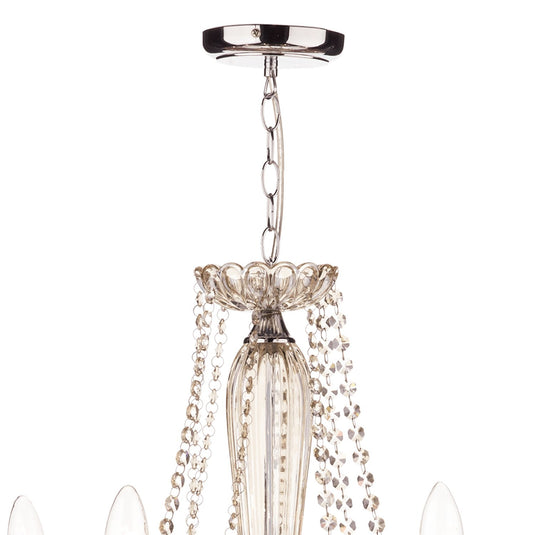 Dar Lighting RAP0806 Raphael 8 Light Chandelier Champagne Crystal - 35323