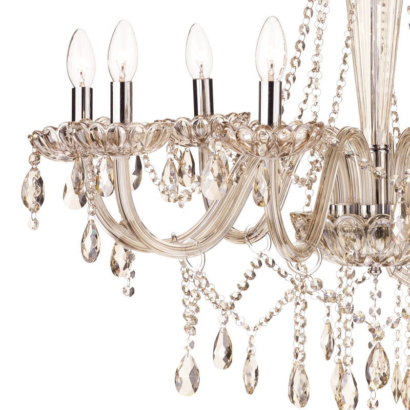 Load image into Gallery viewer, Dar Lighting RAP0806 Raphael 8 Light Chandelier Champagne Crystal - 35323
