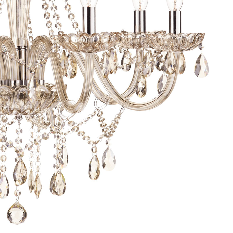 Load image into Gallery viewer, Dar Lighting RAP0806 Raphael 8 Light Chandelier Champagne Crystal - 35323
