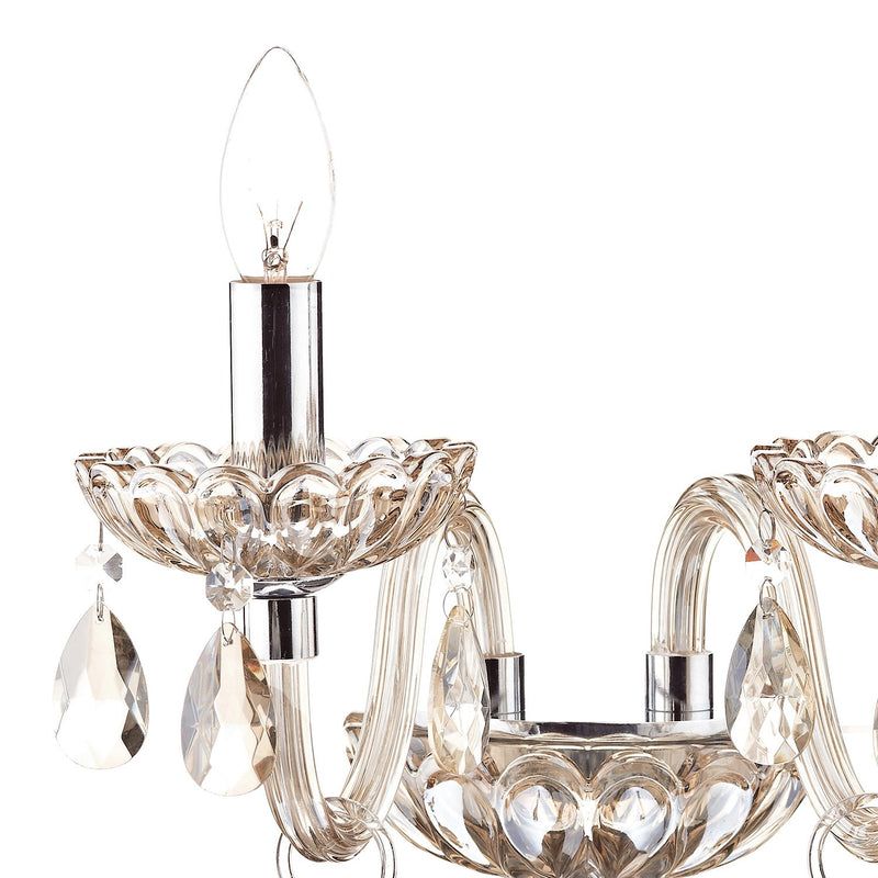 Load image into Gallery viewer, Dar Lighting RAP0906 Raphael Double Wall Bracket Champagne Crystal - 35324
