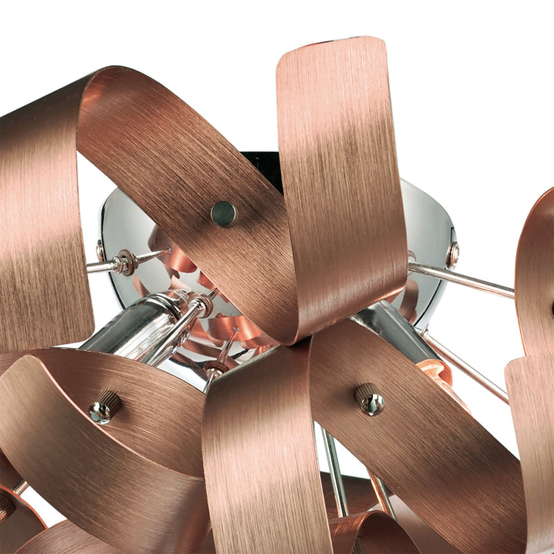 Load image into Gallery viewer, Dar Lighting RAW0464 Rawley 4 Light Ribbon Flush Brushed Copper - 19556
