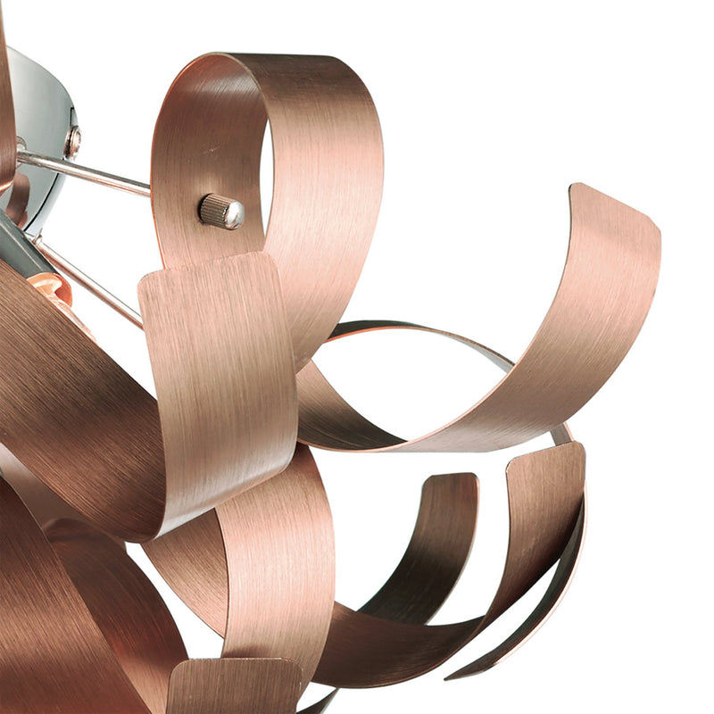 Load image into Gallery viewer, Dar Lighting RAW0464 Rawley 4 Light Ribbon Flush Brushed Copper - 19556

