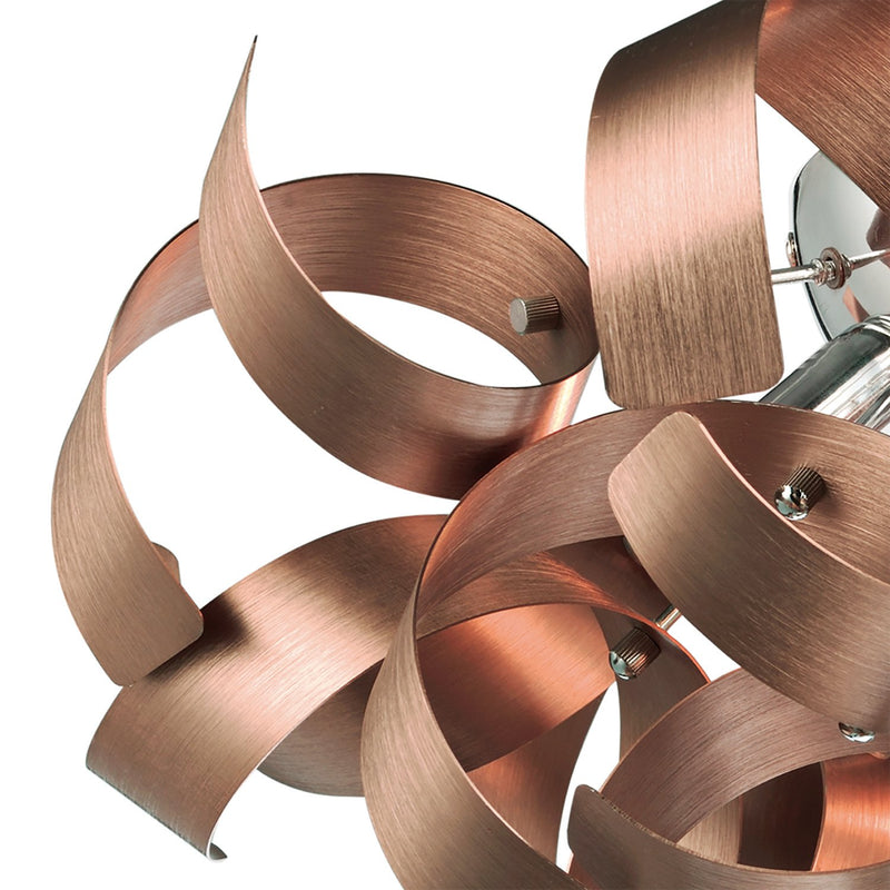 Load image into Gallery viewer, Dar Lighting RAW0464 Rawley 4 Light Ribbon Flush Brushed Copper - 19556
