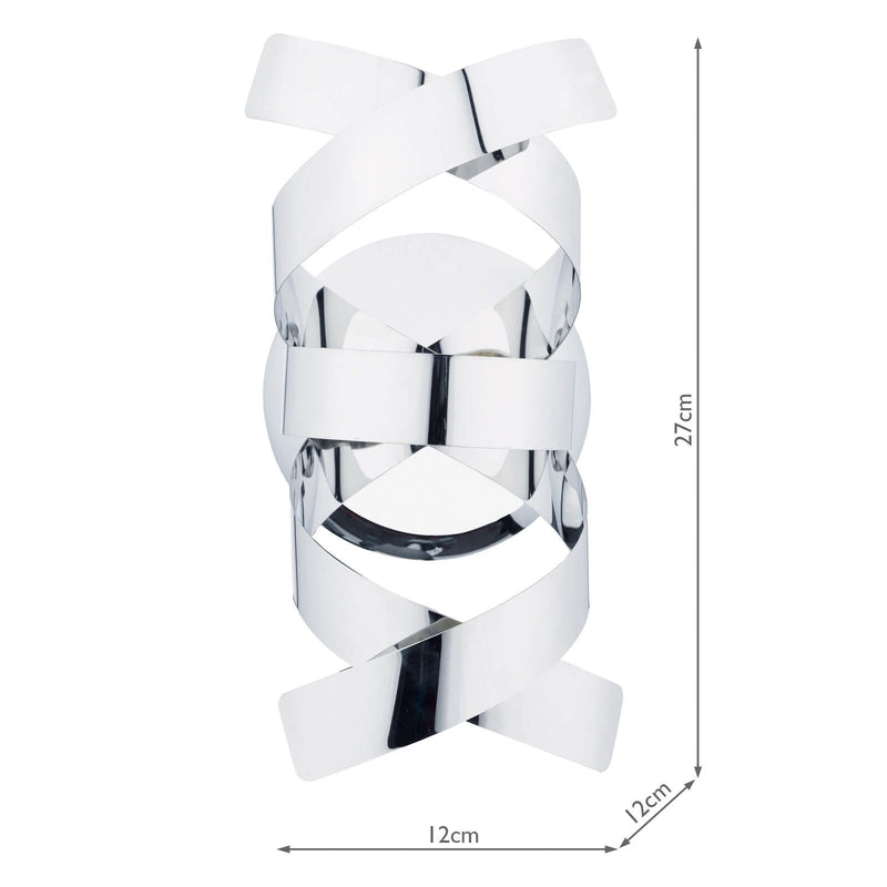 Load image into Gallery viewer, Dar Lighting RAW0755 Rawley 1 Light G9 Wall Bracket Polished Chrome - 25180
