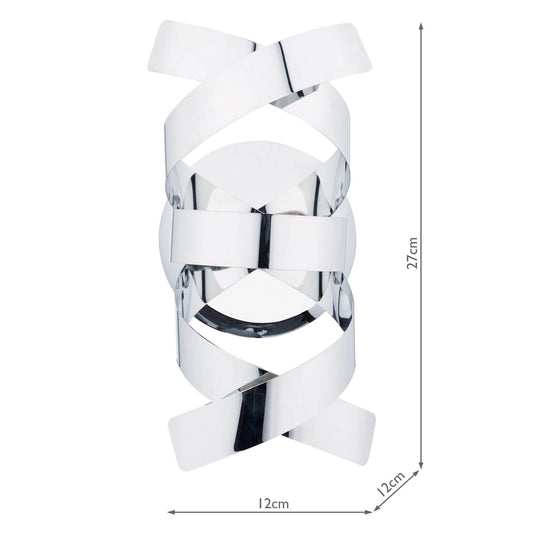 Dar Lighting RAW0755 Rawley 1 Light G9 Wall Bracket Polished Chrome - 25180