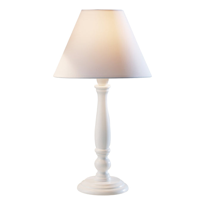 Dar Lighting REG422 Regal Small Table Lamp White With Shade (Twin Pack) - 9017